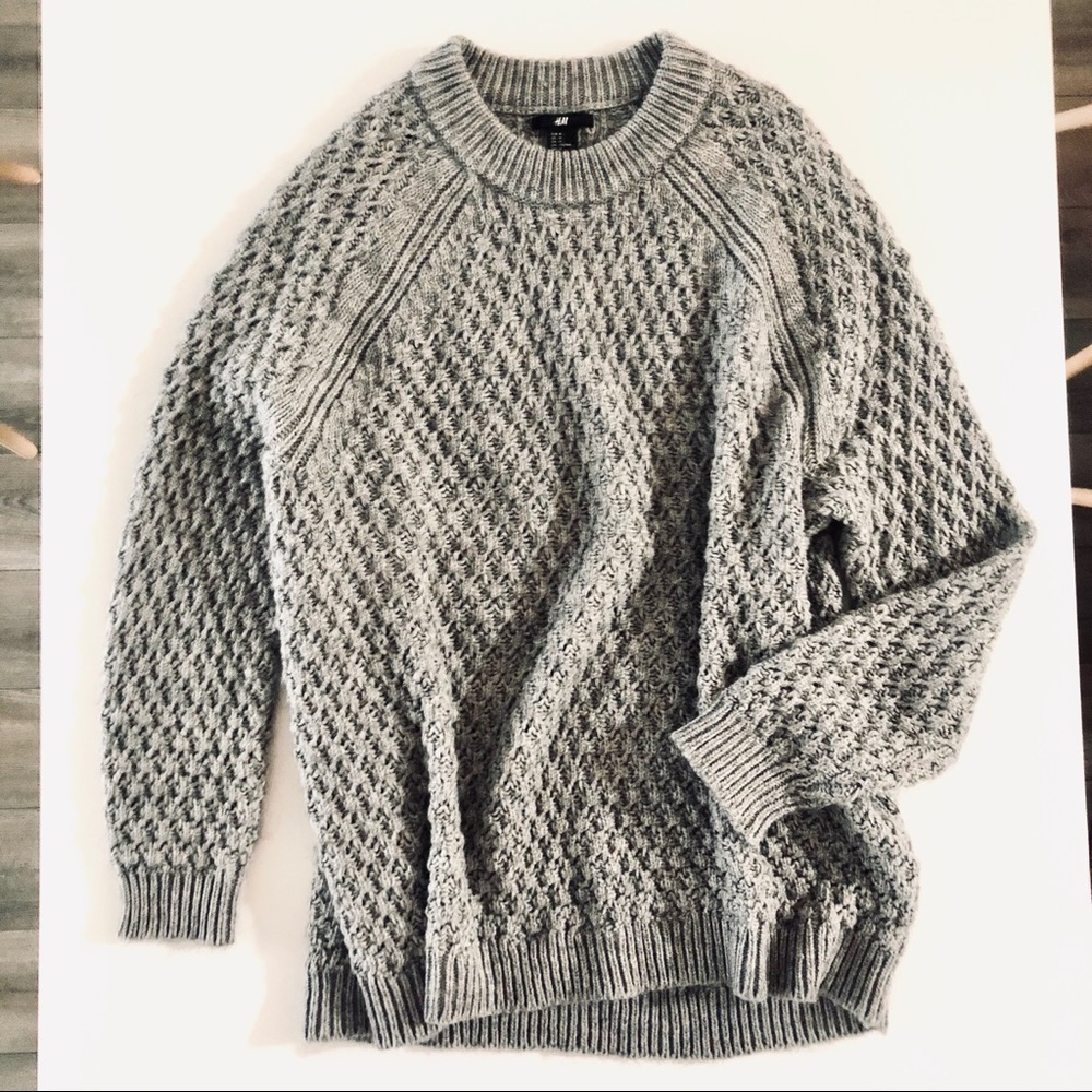 H&M Mock Neck Chunky Oversized Sweater